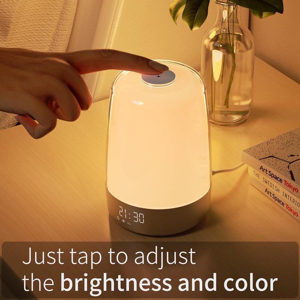 Norvo | Aurora Réveil Lumière – Réveil avec Simulation de Lever de Soleil et Sons Naturels & USB-C
