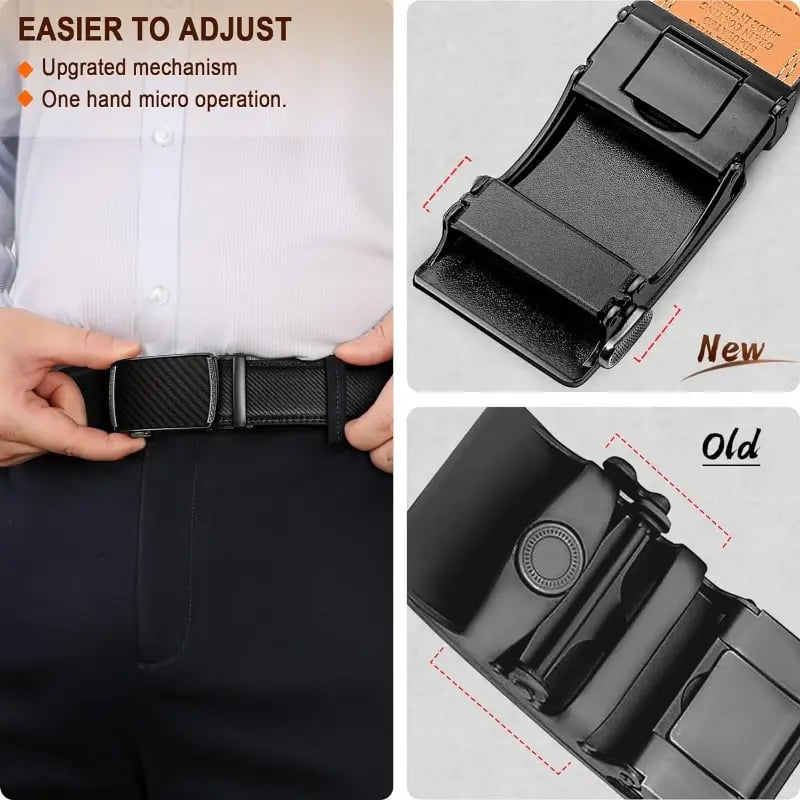 Ceinture à cliquet en cuir Eptchn avec boucle réglable CrackSlick