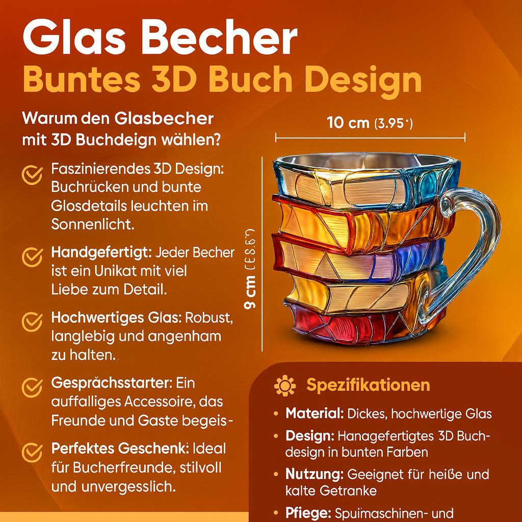 Mug | Tasse au Design Unique en 3D | Fait Main & Colorée | Pour Café & Thé | BookLume