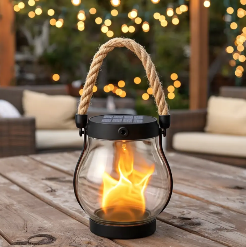 LumaFlick™ Lampe à Flamme Solaire — Transformez Vos Nuits avec une Lueur Douce et Captivante Qui Dure Toute la Soirée