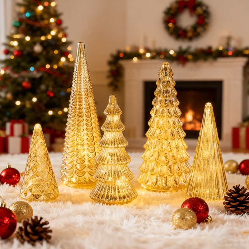 GlowTrees | Ensemble d'Arbres de Noël en Cristal