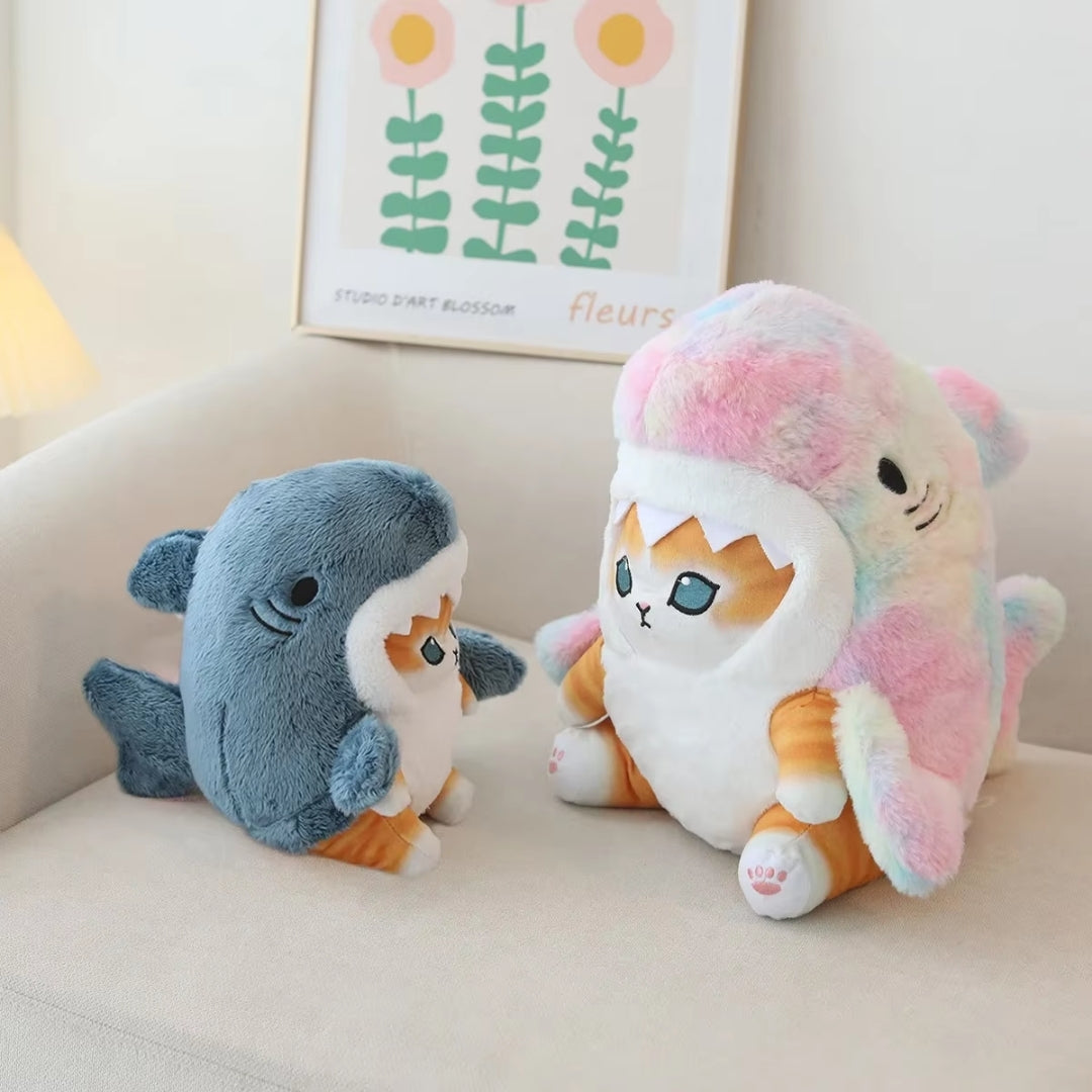 Kawaii Peluche - Peluche Chat Requin avec Design Mignon - Mewshark