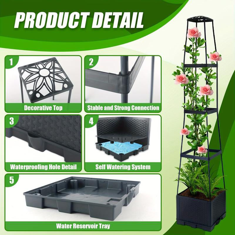VertiBloom™ Tower — Transformez Votre Espace en Une Oasis de Jardin Luxuriante et Élevée