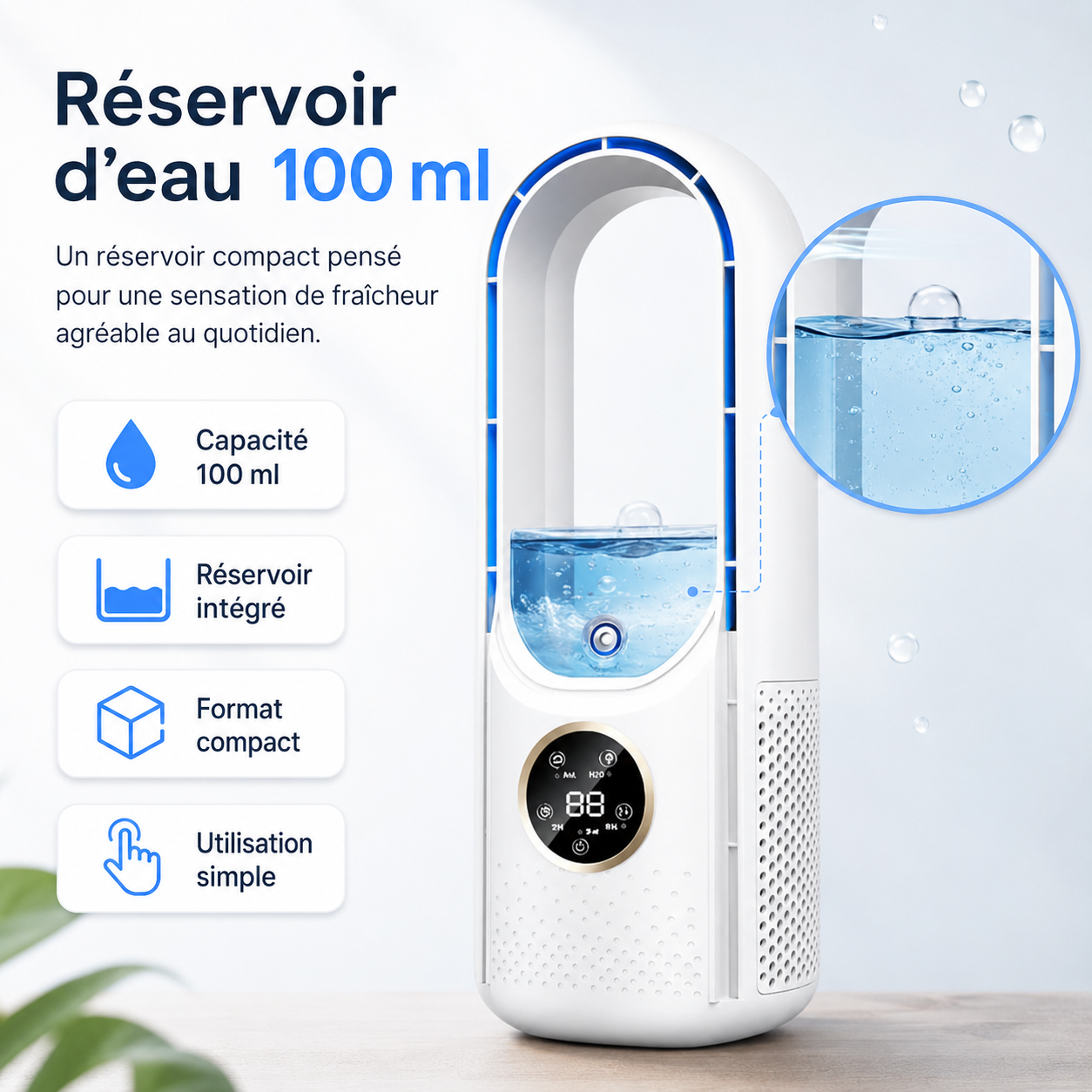 Climatiseur Portable Silencieux Sans Lame 2025 – Restez Frais et Confortable Cet Été, Où Que Vous Soyez