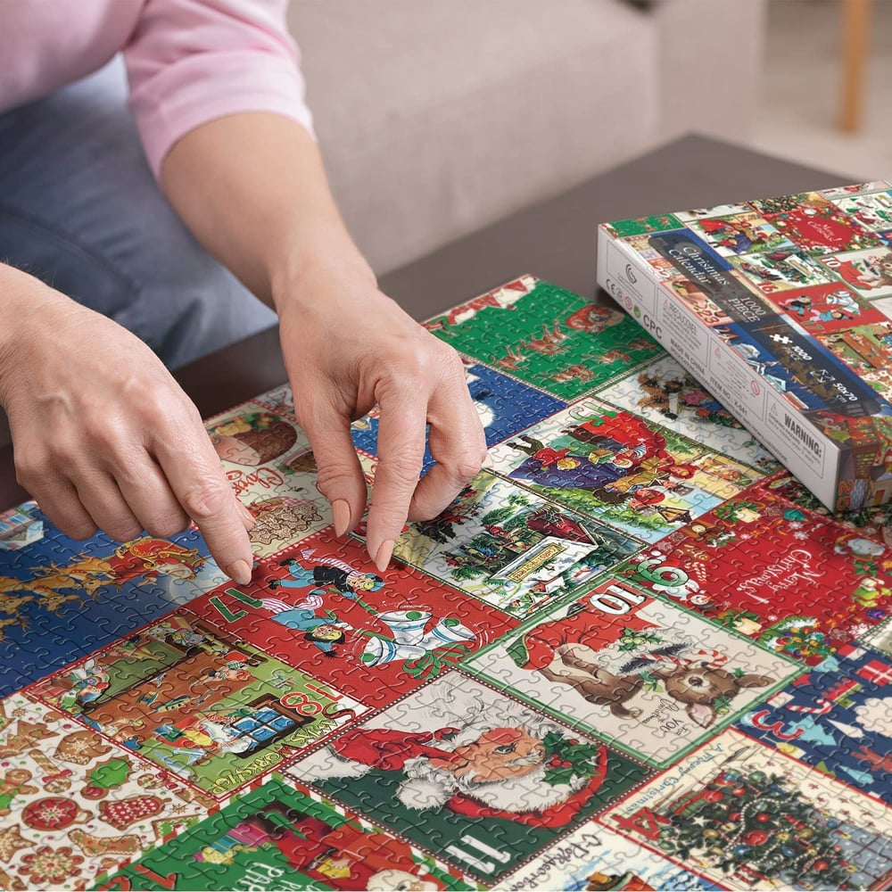 PuzzleJoy Calendrier de l'Avent Puzzle | Unique puzzle de 1000 pièces pour un plaisir quotidien !