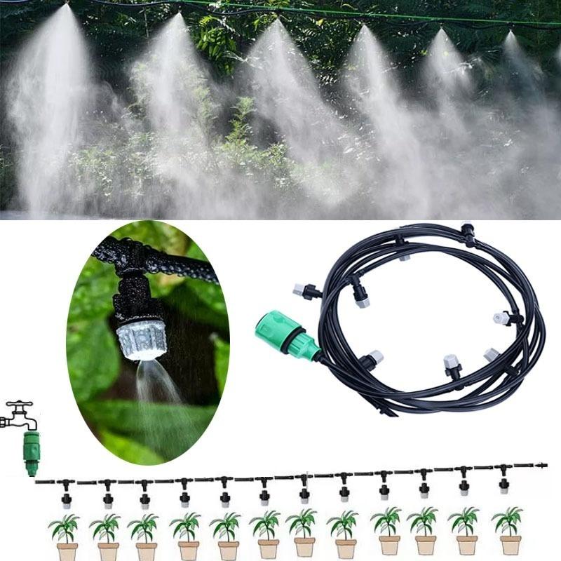 AquaGrow - Système d'irrigation par aspersion - Set de goutte et de brouillard DIY de 10M