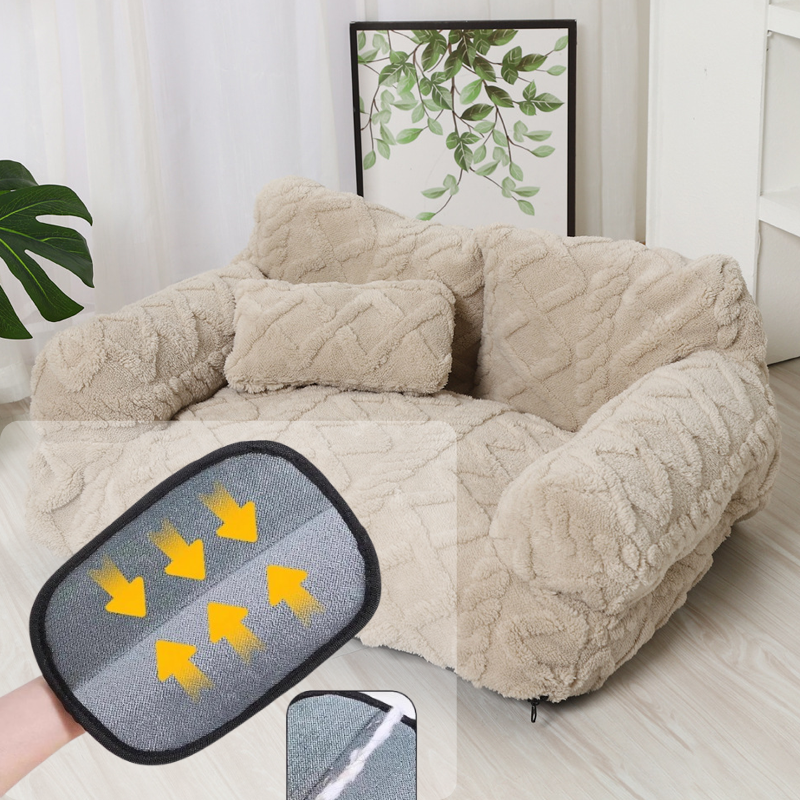 Lit pour chien en canapé confortable avec bord surélevé – Design en peluche douce