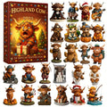 HighlandJoy | Calendrier de l'Avent 3D Vache des Highlands 2025 Expérience de Noël Unique 24 Figurines