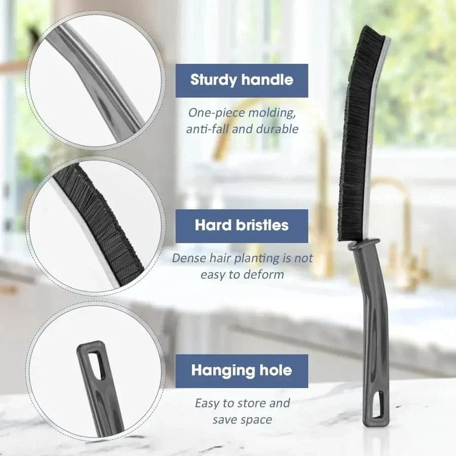 Brosse de nettoyage des joints avec poils durs pour carrelage et salle de bain | Nettoyeur de joints ergonomique pour cuisine et salle de bain | Élimination approfondie de la saleté
