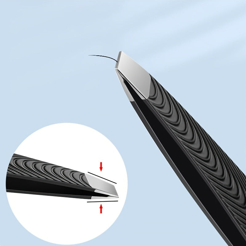 SculptSure - Pince à épiler angulaire noire de précision