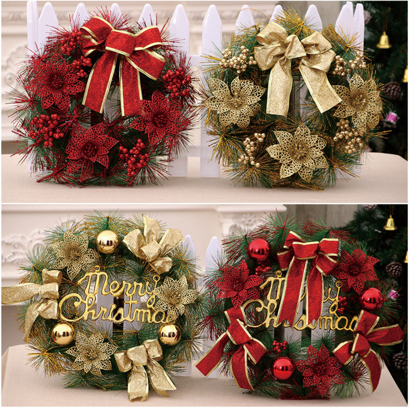 Couronne de Noël en Jute – Décoration de Noël Rustique pour Porte et Mur