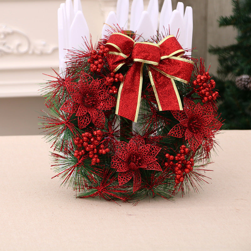 Couronne de Noël en Jute – Décoration de Noël Rustique pour Porte et Mur