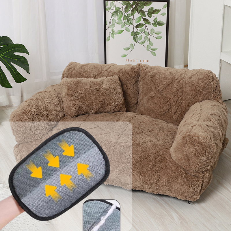Lit pour chien en canapé confortable avec bord surélevé – Design en peluche douce