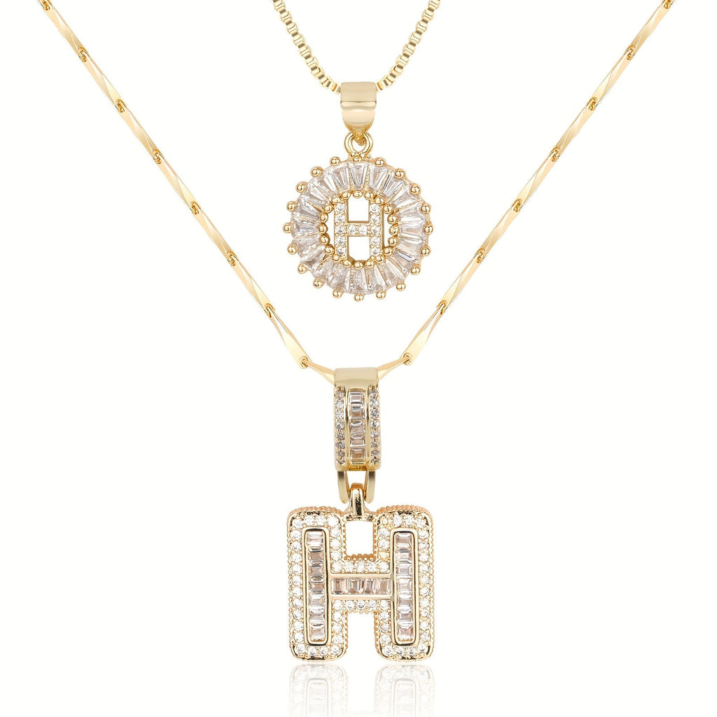 Collier GemLetter - Pendentif Initial avec Finition Luxe