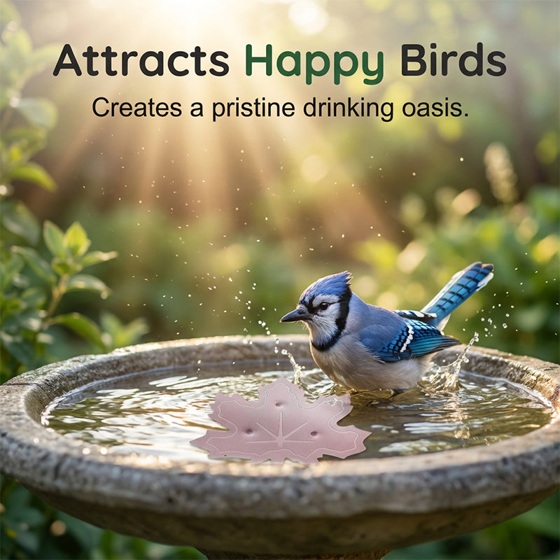 AquaLeaf™ — Transformez votre bain d'oiseaux en un havre étincelant qui invite à la vie et à la joie