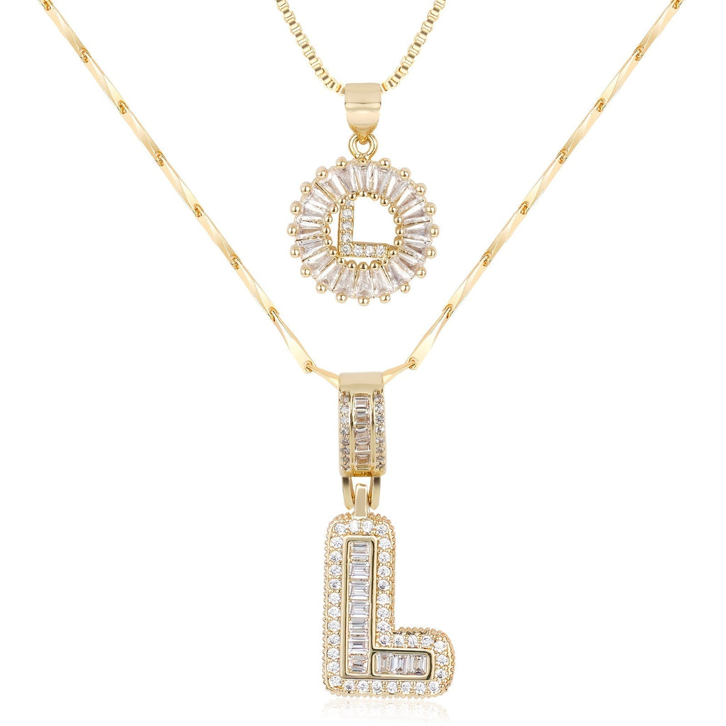 Collier GemLetter - Pendentif Initial avec Finition Luxe