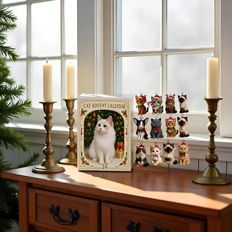 Calendrier de l'Avent avec 24 joyeux chats - 2026
