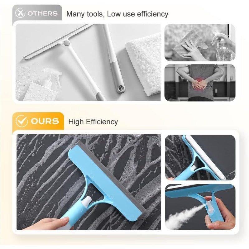 BrightSwipe 3 en 1 Nettoyeur de Vitres avec Pulvérisateur