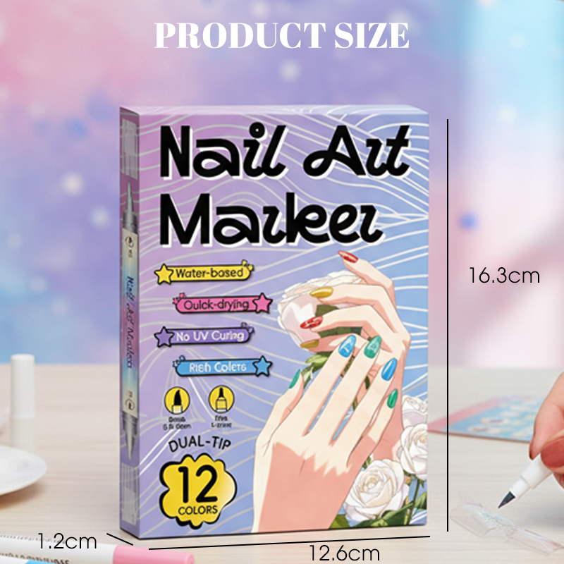 ColorMuse™ Stylos de Nail Art à Double Pointe — Créez des Ongles Éblouissants et Sans Taches Qui Attirent Instantanément Tous les Compliments