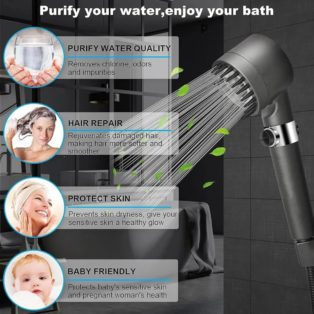 CascadeAura™ — Transformez votre douche en un bouton de réinitialisation quotidien pour l'esprit et le corps