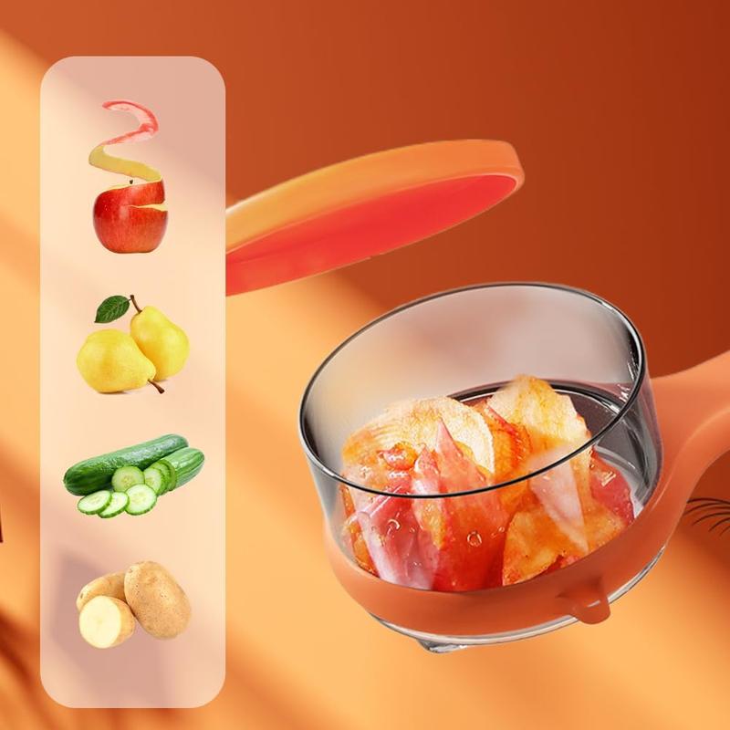 Couteau Éplucheur à Lame en Acier Inoxydable Double Face avec Boîte de Rangement