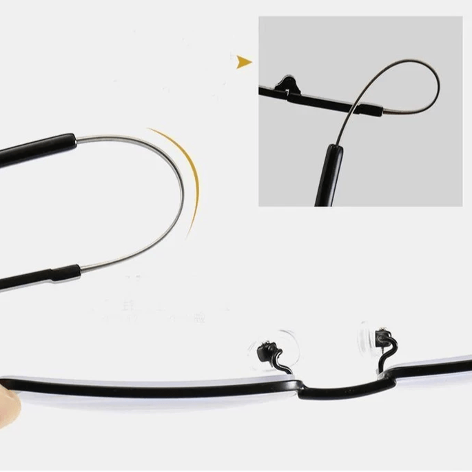 Lunettes de lecture progressives en titane à usage dual pour la vision de loin et de près