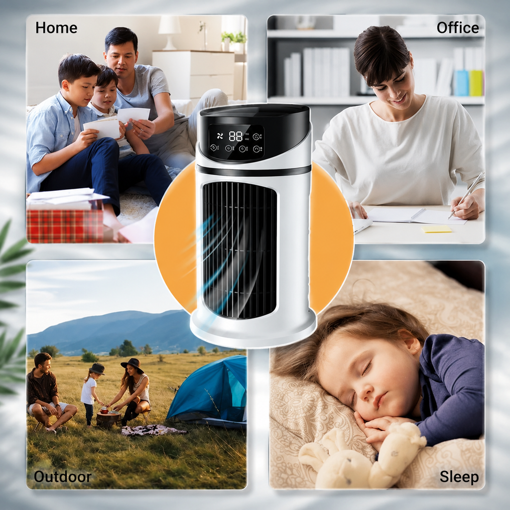 Climatiseur Portable - Énergétiquement Efficace & Refroidisseur de Pièce Compact