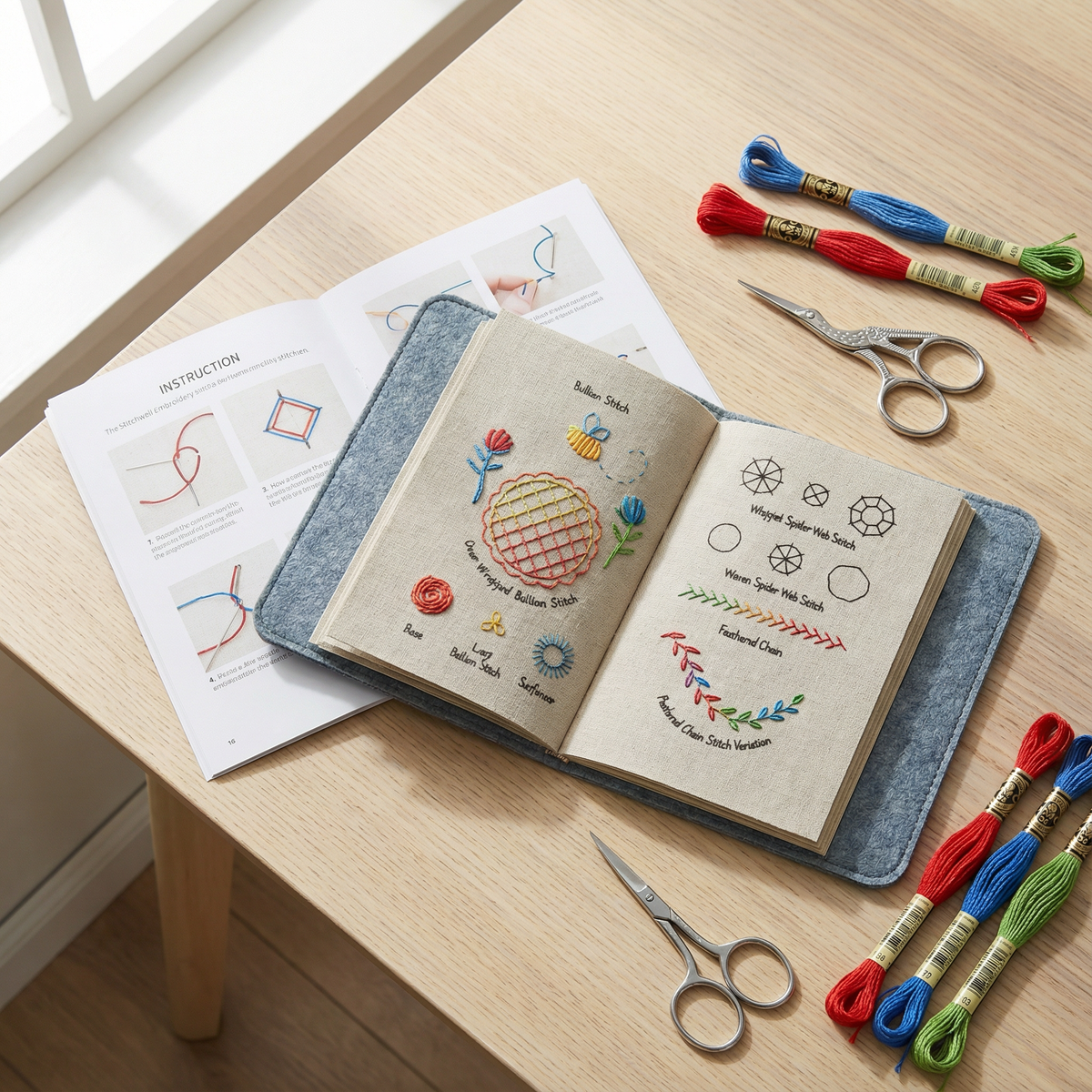 Stitchwell - Kit complet de livre de points de broderie