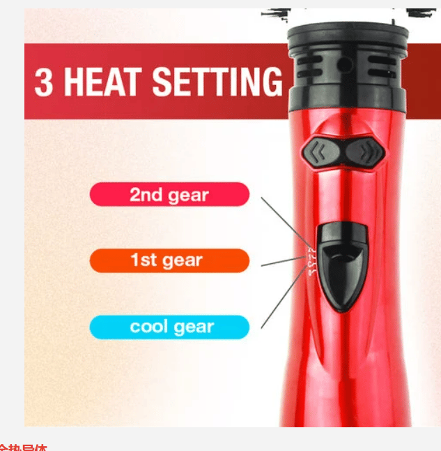 Sèche-Cheveux et Coiffeur Rotatif 3-en-1 à Air Chaud