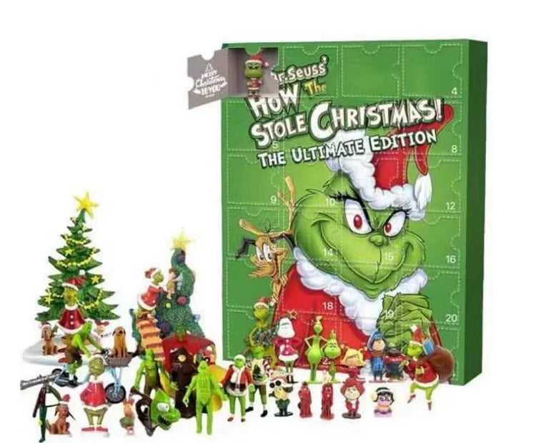 Calendrier de l'Avent Monstre – Calendrier de Noël Vert avec Surprises