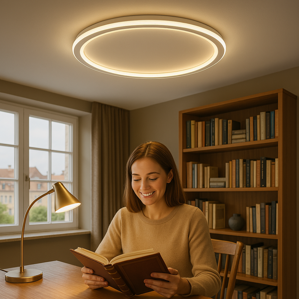 Plafonnier LED scandinave – Moderne, dimmable et élégant pour le salon, la salle à manger et le couloir
