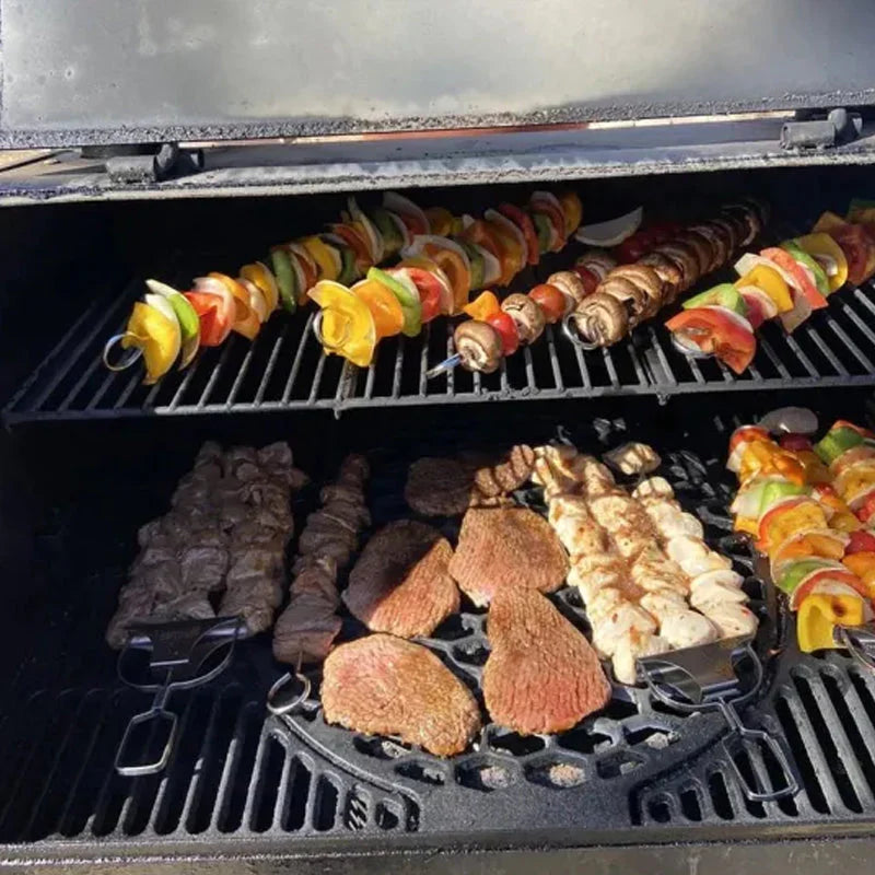 GrillMaster - Brochettes de barbecue 3-en-1