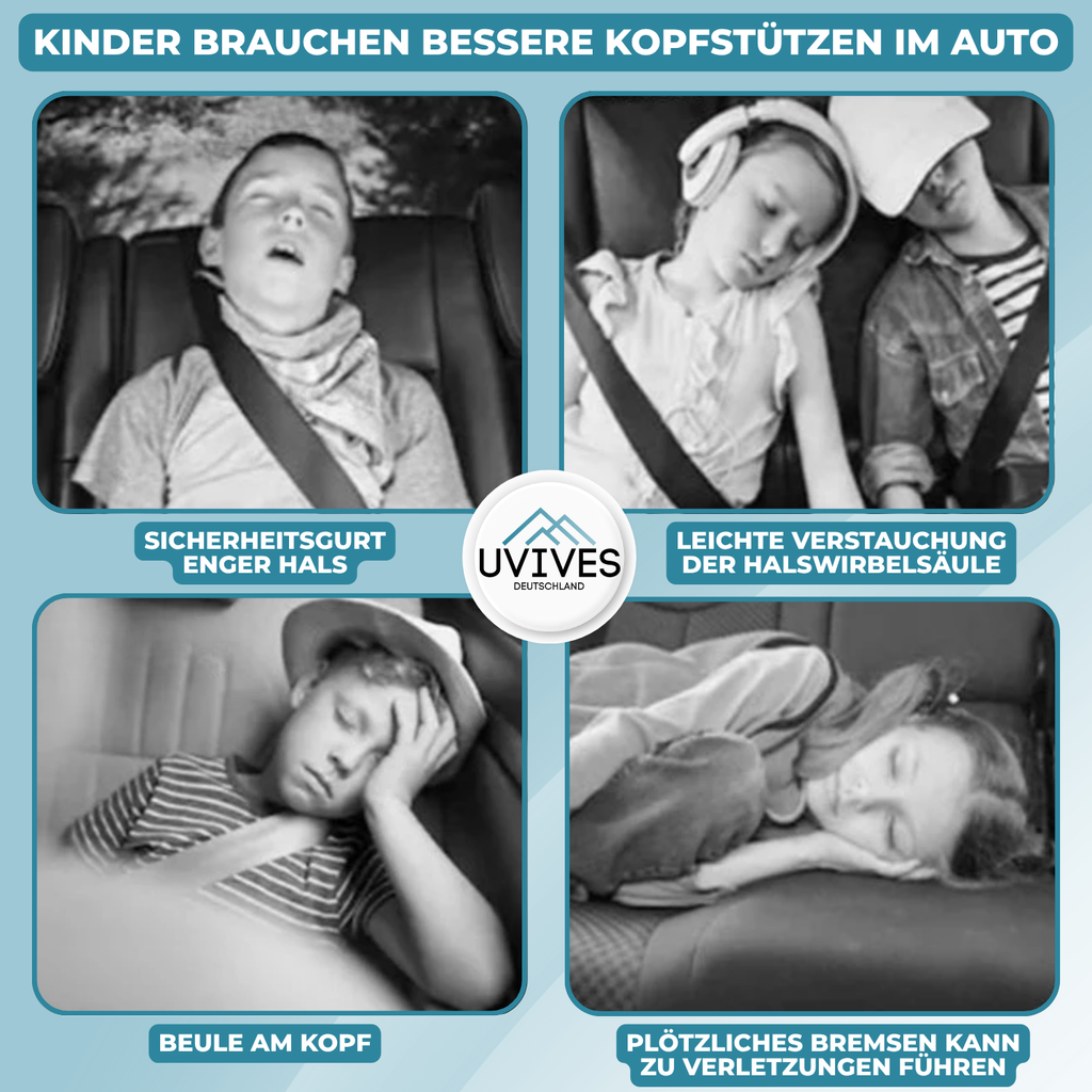 ComfortJourney - Coussin de voyage pour enfants à l'arrière de la voiture