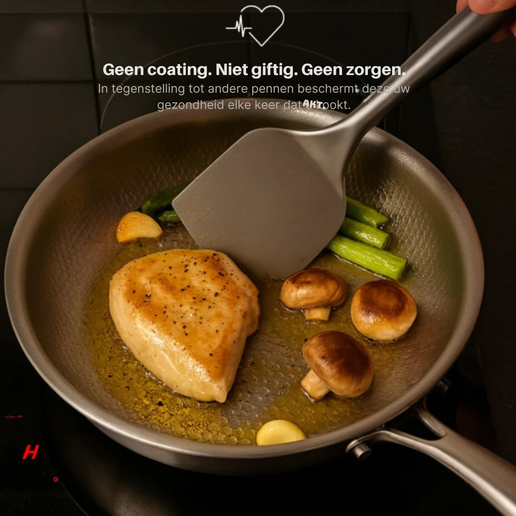 Ensemble de Casseroles Premium en Titane 3 Pièces – Adapté pour Induction & Revêtement Naturel Antiadhésif – 3 Casseroles