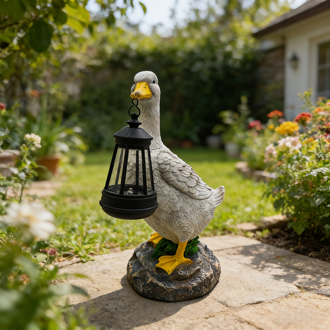 Canard Solaire - Lampe de Jardin Décorative à Énergie Solaire