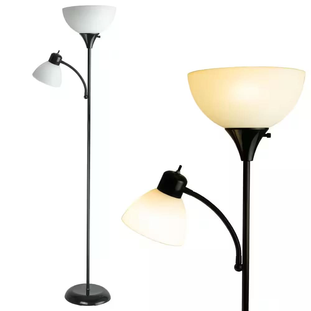 Lampe sur Pied LED avec Deux Sources de Lumière – Lampe de Lecture