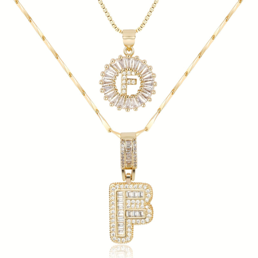 Collier GemLetter - Pendentif Initial avec Finition Luxe