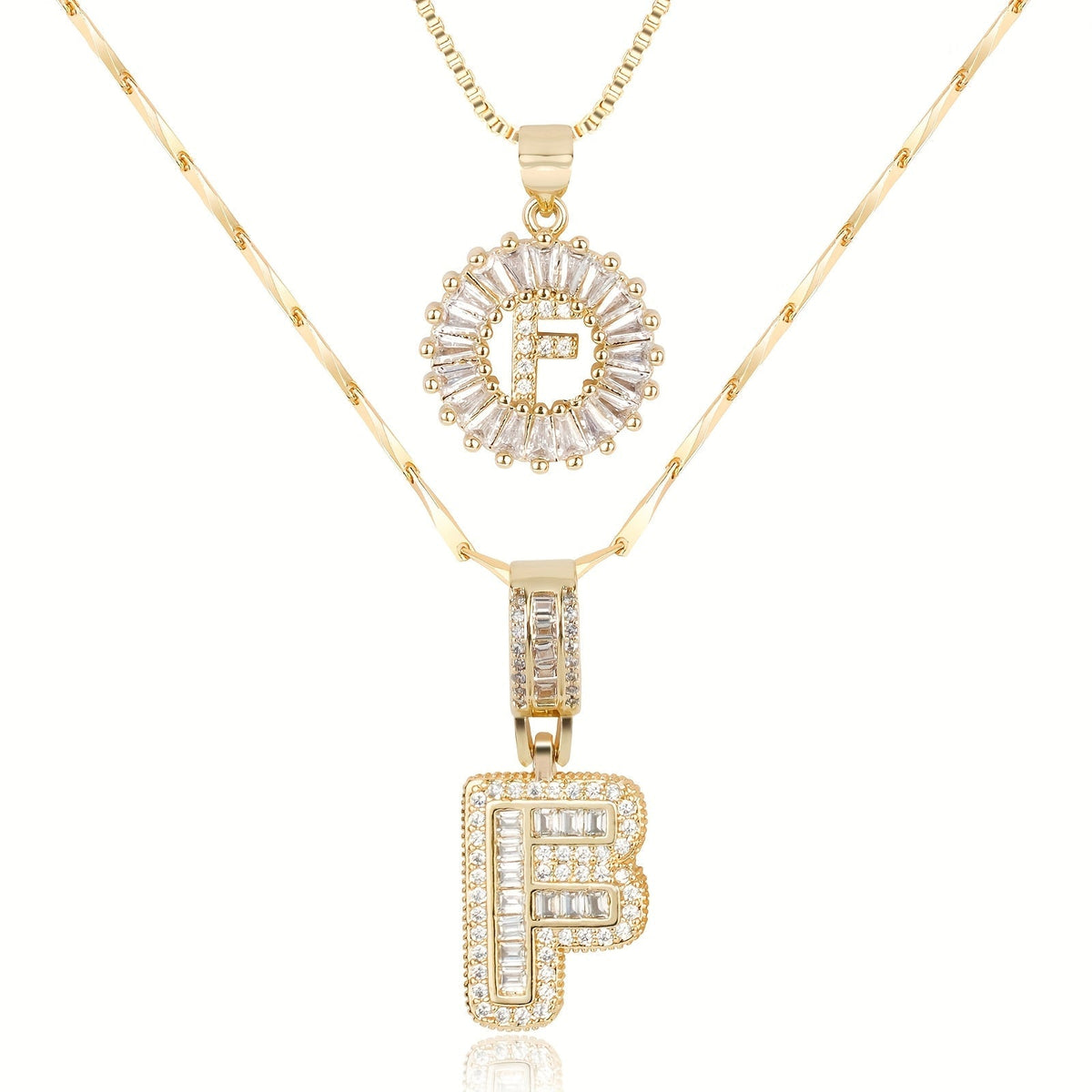 Collier GemLetter - Pendentif Initial avec Finition Luxe