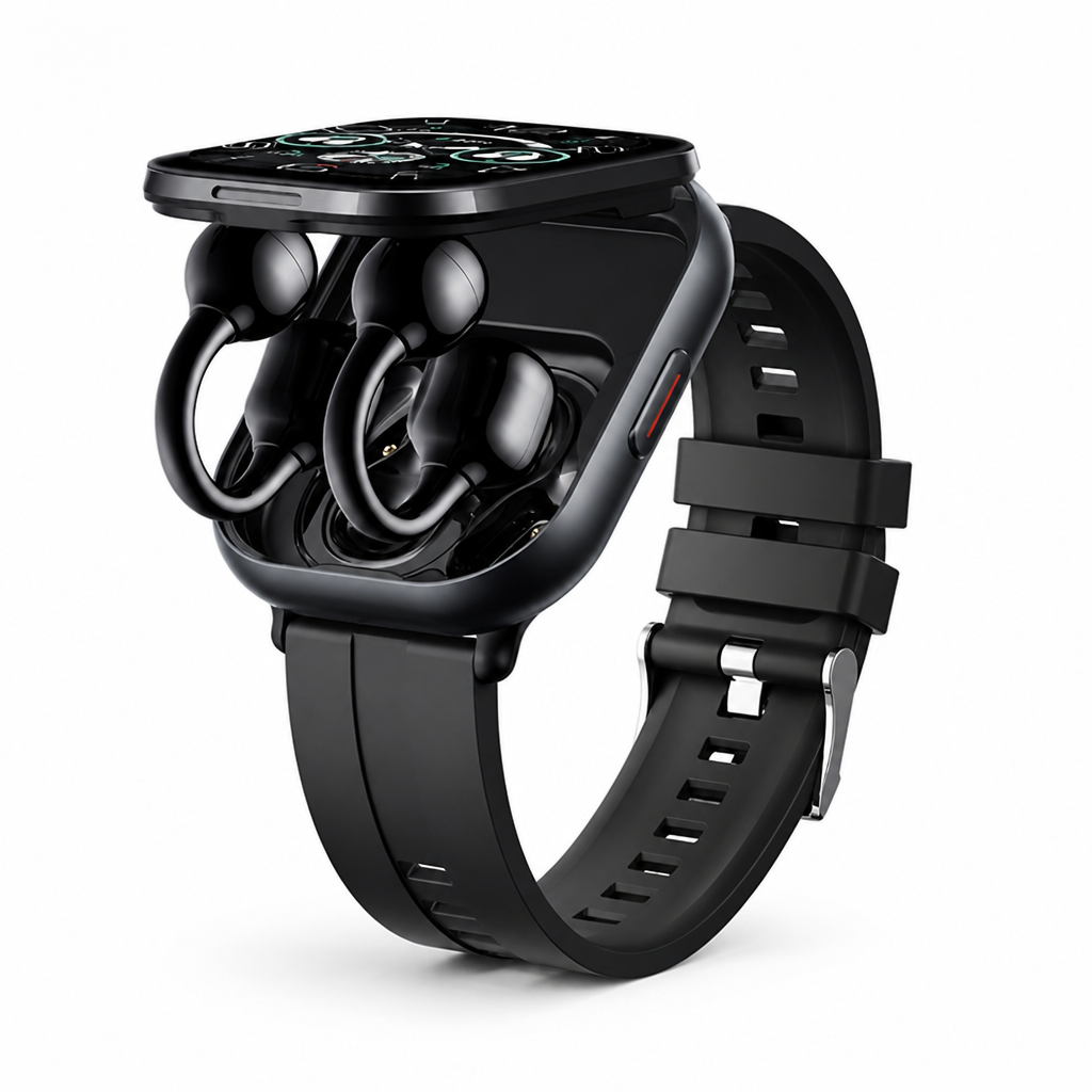 Montre Intelligente HD à Écran Tactile avec Écouteurs Sans Fil Intégrés