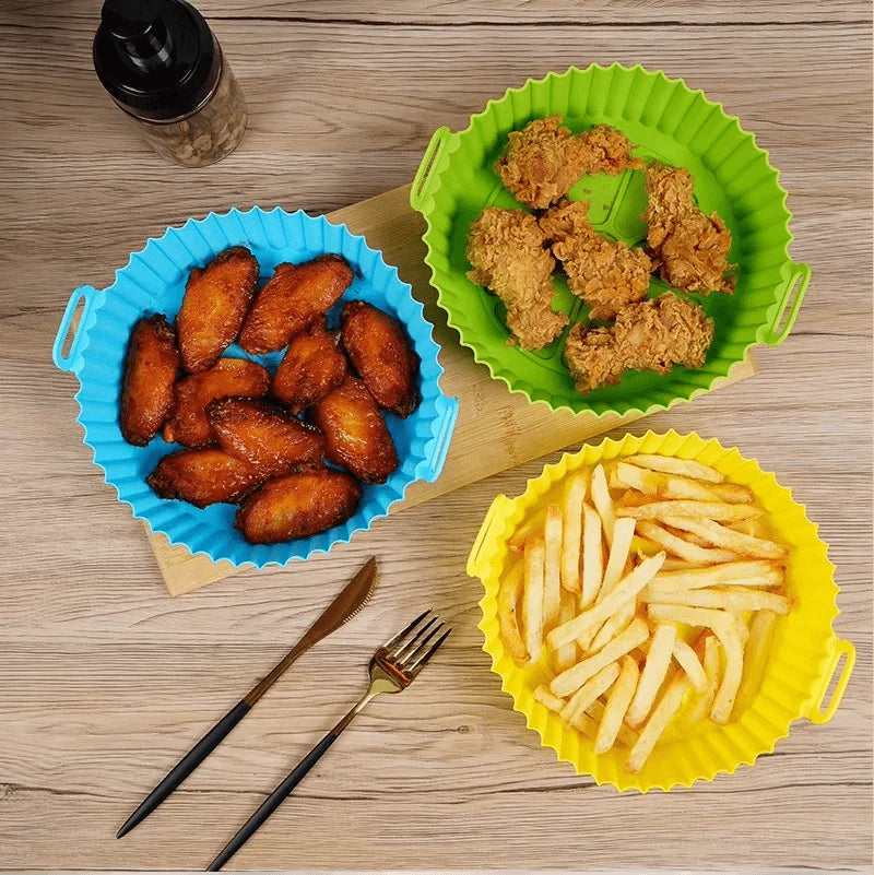 Plateaux de Friture à Air CrispEase™ — Cuisinez des Repas Croquants et Évitez le Cauchemar du Nettoyage