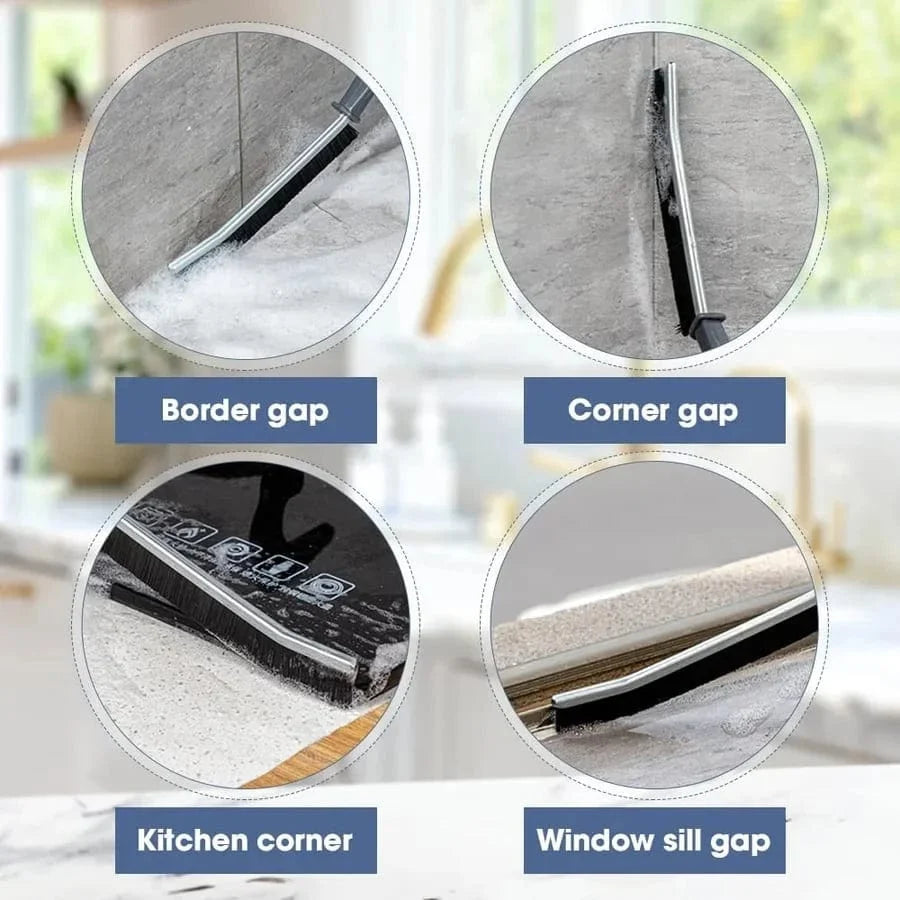 Brosse de nettoyage des joints avec poils durs pour carrelage et salle de bain | Nettoyeur de joints ergonomique pour cuisine et salle de bain | Élimination approfondie de la saleté