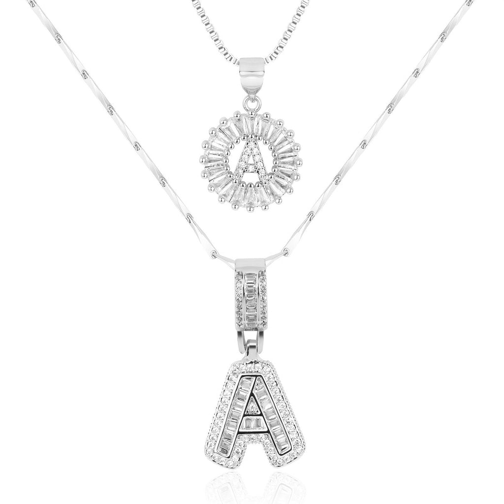 Collier GemLetter - Pendentif Initial avec Finition Luxe
