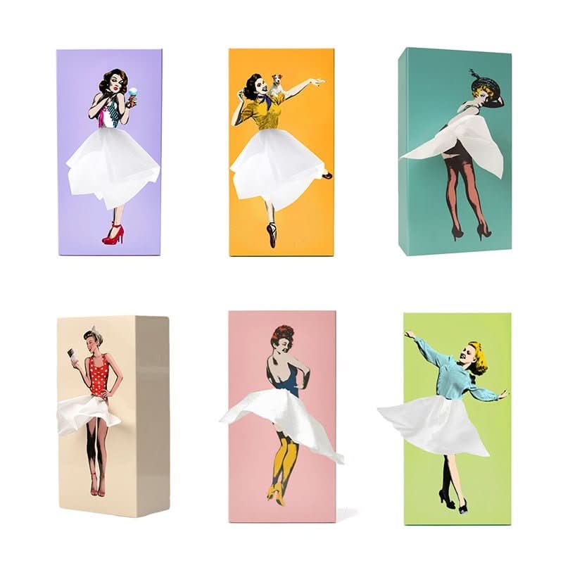 TISSUDANCE – Boîte à mouchoirs Rock ludique pour une décoration intérieure créative