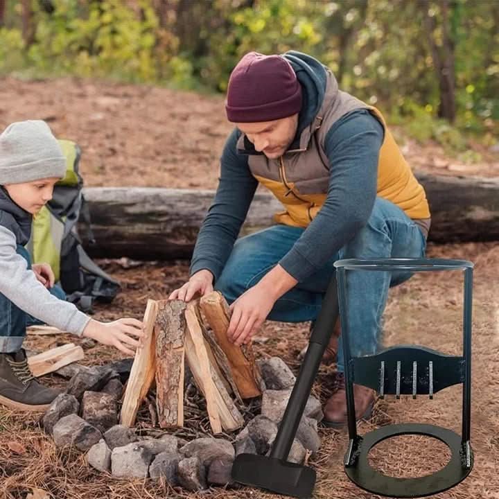 Holzknack – Fendeur de bois sûr et sans effort pour cheminée et extérieur