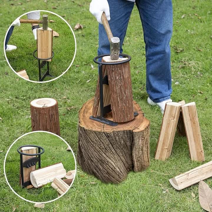 Holzknack – Fendeur de bois sûr et sans effort pour cheminée et extérieur