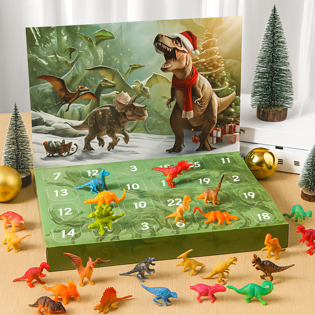 Calendrier de l'Avent Dinosaure – 24 Figurines de Dinosaure pour Enfants