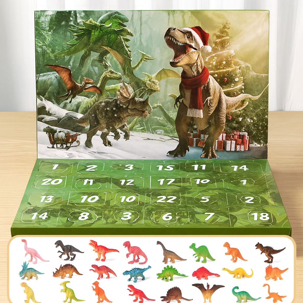 Calendrier de l'Avent Dinosaure – 24 Figurines de Dinosaure pour Enfants