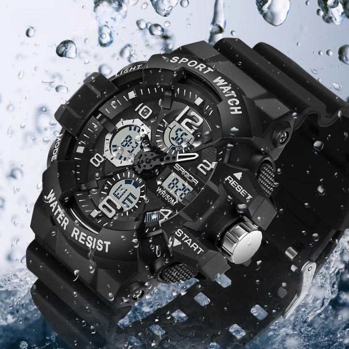 Équipement d'Aventure | Montre Digitale Militaire avec Design Étanche | Montre Durable pour Les Passionnés de Plein Air