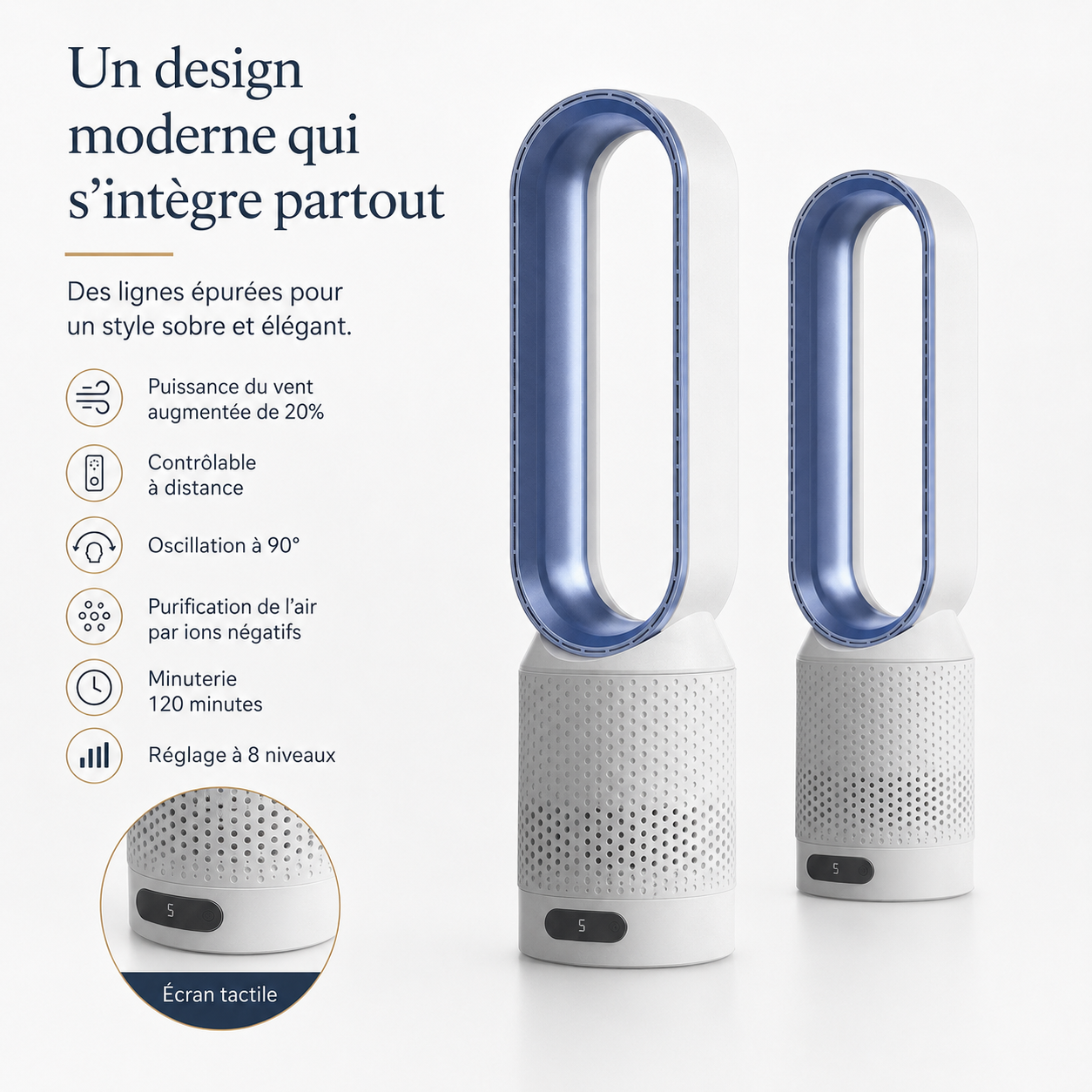 AirPure Pro – Refroidisseur d'air 3-en-1 avec purification UV & Ioniseur | Ventilateur portable 6L