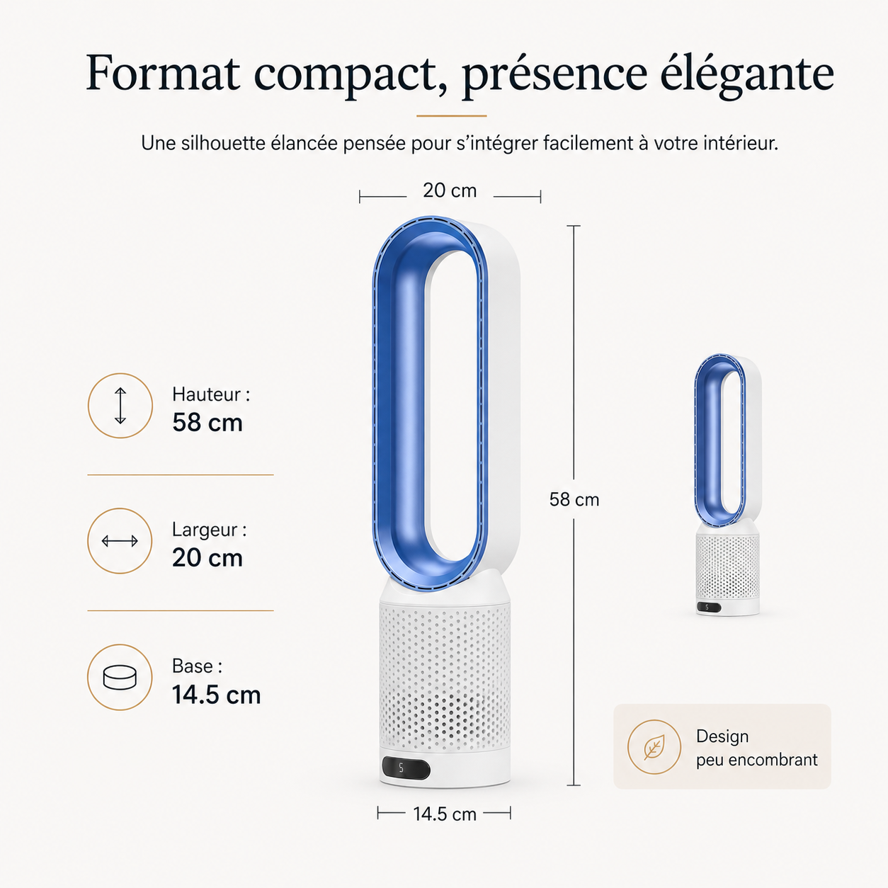AirPure Pro – Refroidisseur d'air 3-en-1 avec purification UV & Ioniseur | Ventilateur portable 6L